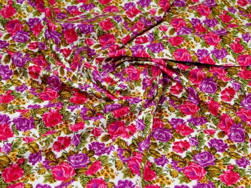 Deadstock 100% Cotton Poplin Fabric Purple