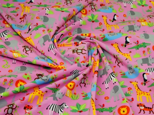 Deadstock Cotton Jersey Stretch Knit Fabric Pink