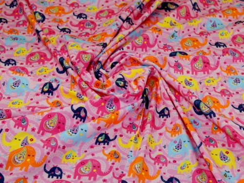 Deadstock Cotton Jersey Stretch Knit Fabric Pink