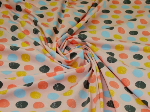 Deadstock Cotton Jersey Stretch Knit Fabric Peach