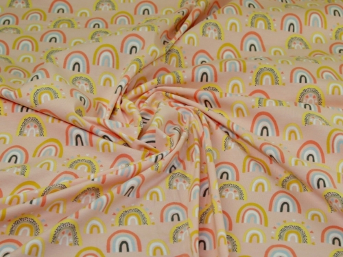 Deadstock Cotton Jersey Stretch Knit Fabric Peach