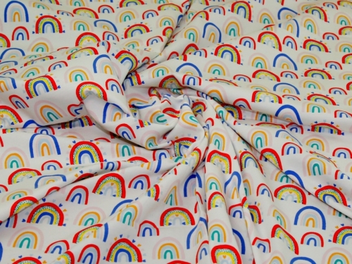 Deadstock Cotton Jersey Stretch Knit Fabric White