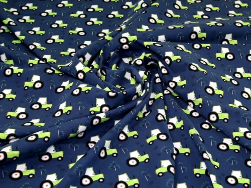 Deadstock Cotton Jersey Stretch Knit Fabric Deep Blue