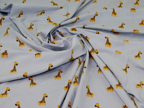 Deadstock Cotton Jersey Stretch Knit Fabric Pale Blue
