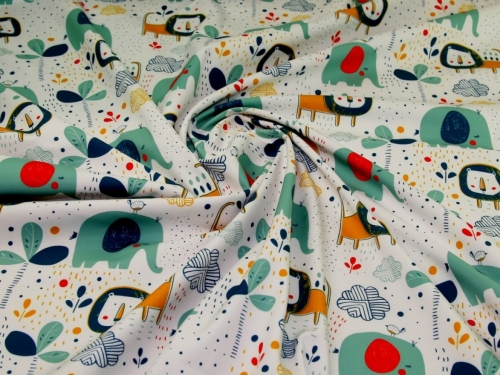 Deadstock Fleece Back Soft Shell Coating Fabric White
