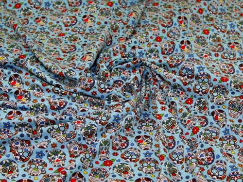 Deadstock Cotton Jersey Stretch Knit Fabric Pale Blue