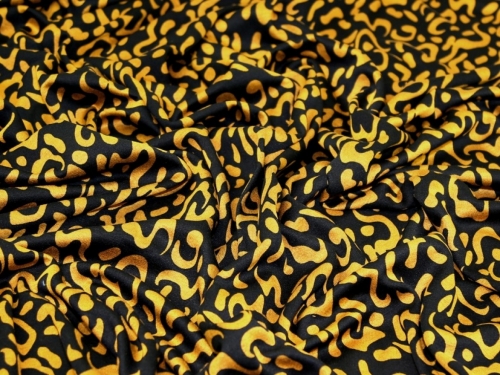 Deadstock Ponte Roma Double Stretch Knit Fabric Mustard