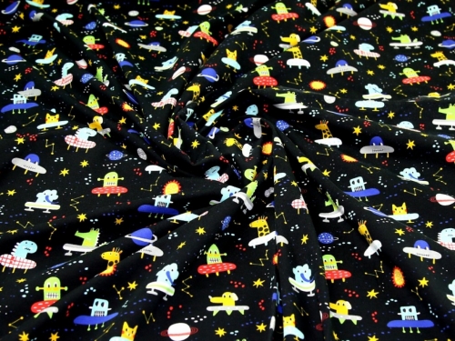 Deadstock Cotton Jersey Stretch Knit Fabric Black