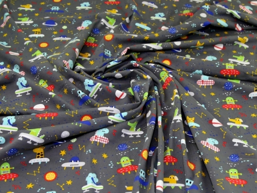 Deadstock Cotton Jersey Stretch Knit Fabric Grey