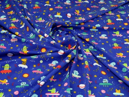 Deadstock Cotton Jersey Stretch Knit Fabric Royal Blue