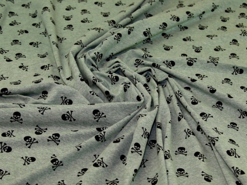 Deadstock Cotton Jersey Stretch Knit Fabric Sage Marl