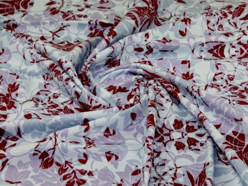 Cotton Twill Fabric Claret & Blue