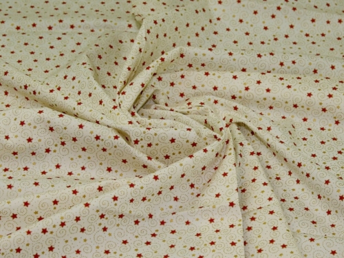 Metallic 100% Cotton Poplin Fabric Cream