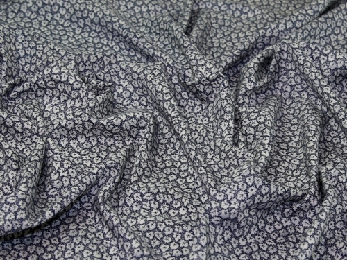 Cotton Lawn Fabric Navy