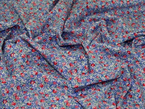 Cotton Lawn Fabric Blue