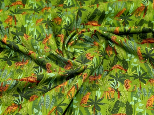 Rose and Hubble 100% Cotton Poplin Fabric Green