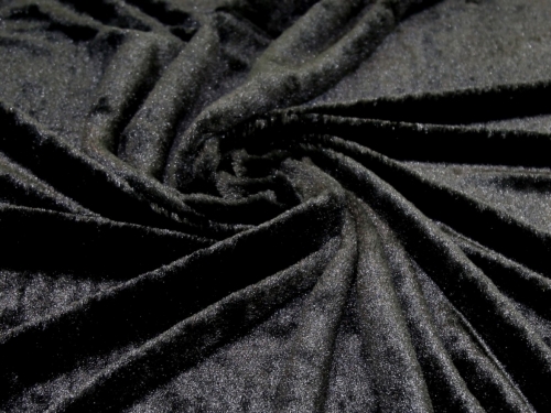 Deadstock Soft Plush Imitation Fur Fabric Black