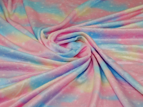 Deadstock Plush Cuddle Fleece Fabric Multicoloured