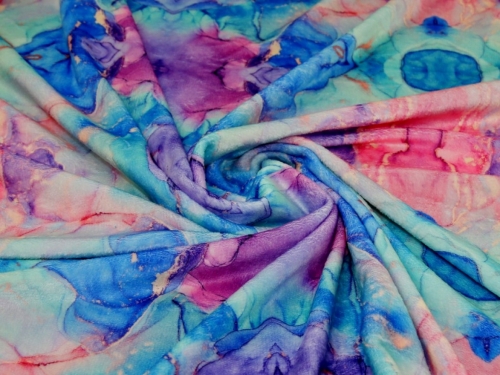 Deadstock Plush Cuddle Fleece Fabric Multicoloured
