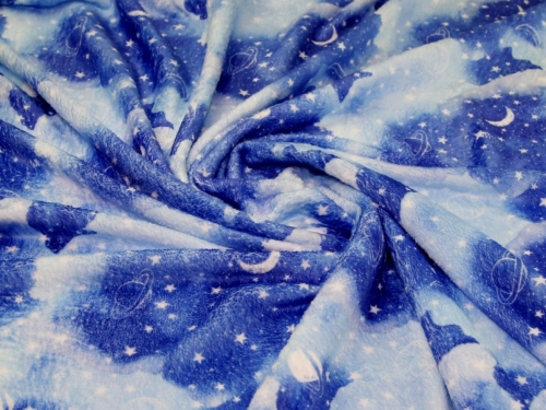 Deadstock Plush Cuddle Fleece Fabric Blue