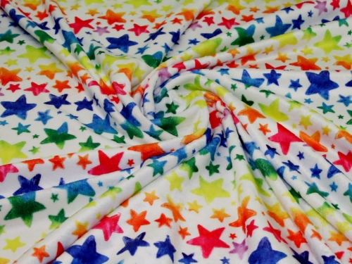 Deadstock Plush Cuddle Fleece Fabric Multicoloured