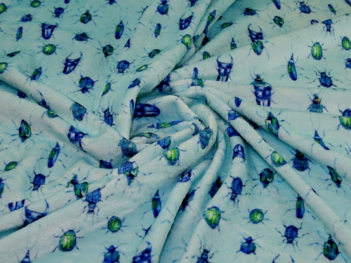Deadstock Plush Cuddle Fleece Fabric Aqua Blue