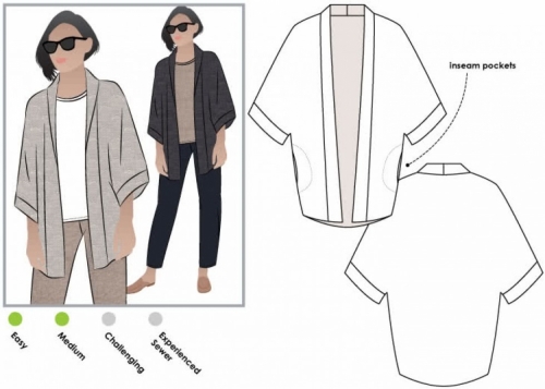 Style Arc Paper Sewing Pattern Besharl Jacket