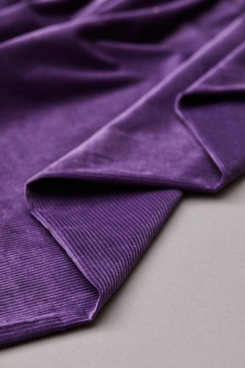 Mind The MAKER Organic Kora Stretch Woven Corduroy Fabric Plum