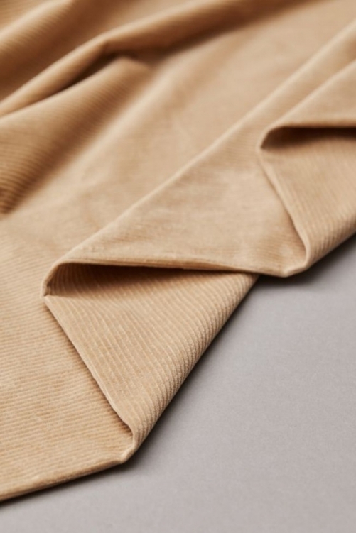 Mind The MAKER Organic Kora Stretch Woven Corduroy Fabric Dune