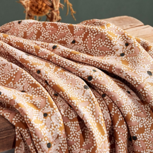 Atelier Brunette Lucie Viscose Crepe Fabric Ochre