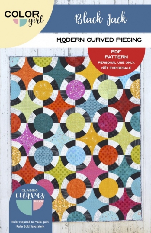 Color Girl Quilting Pattern Black Jack Quilt