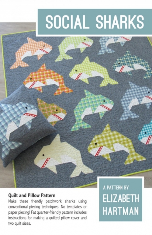 Elizabeth Hartman Quilting Pattern Social Sharks Quilt