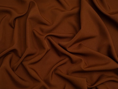 Minerva Core Range Soft Touch Crepe Fabric Warm Brown