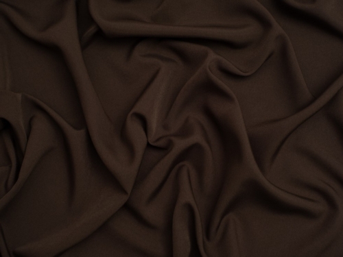 Minerva Core Range Soft Touch Crepe Fabric Dark Brown