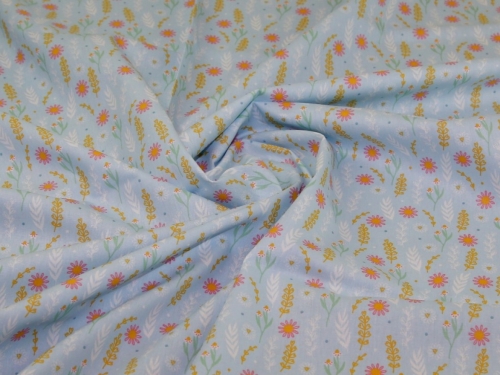 John Louden 100% Cotton Poplin Fabric Blue
