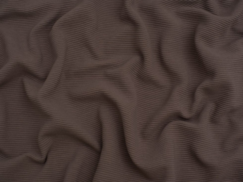 Minerva Core Range Cotton Ottoman Rib Stretch Knit Fabric Mocha