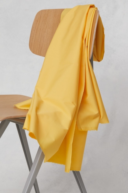 Mind The MAKER Organic Papertouch 100% Cotton Poplin Fabric Blonde Yellow