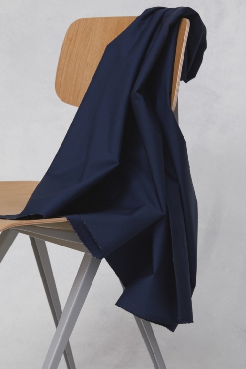 Mind The MAKER Organic Papertouch 100% Cotton Poplin Fabric Indigo Night