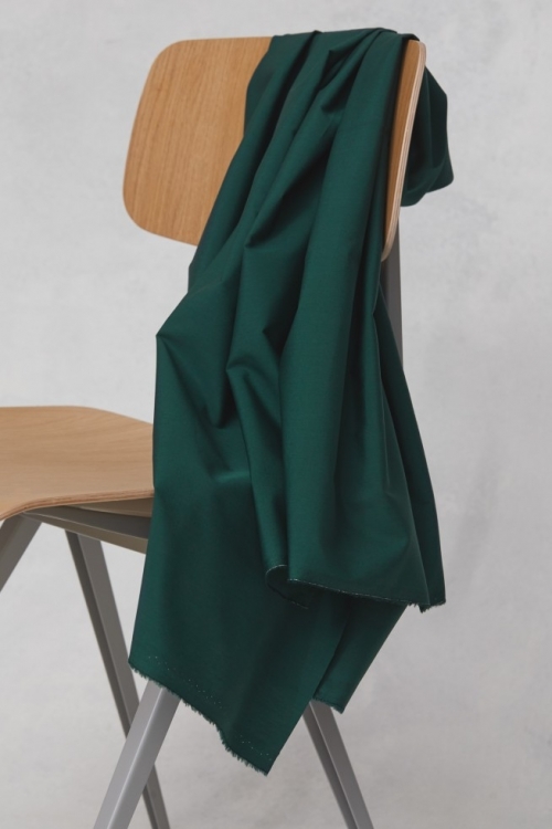 Mind The MAKER Organic Papertouch 100% Cotton Poplin Fabric Bottle Green