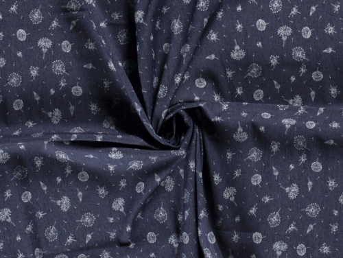 Stretch Woven Denim Fabric Navy