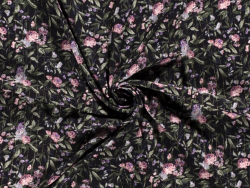 Lurex Sparkle Sheer Chiffon Fabric Navy