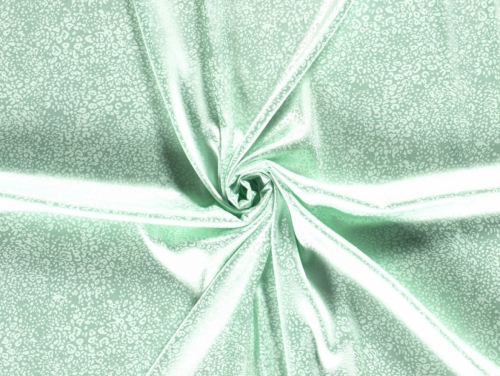 Stretch Woven Satin Jacquard Fabric Mint