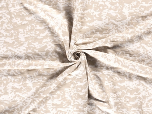 Stretch Woven Viscose Bengaline Fabric Beige
