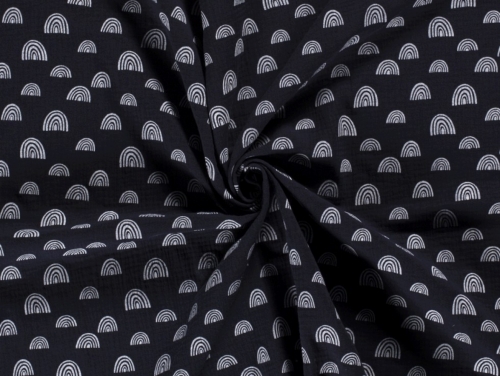 Cotton Double Gauze Fabric Navy