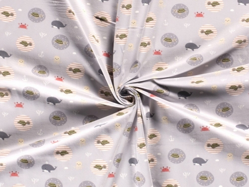 Cotton Jersey Stretch Knit Fabric Grey