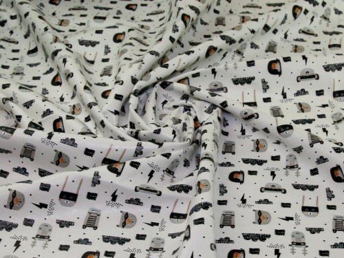 Deadstock Faux Leather Fabric White