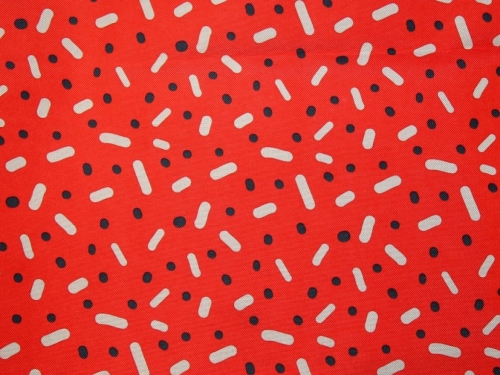 Deadstock PU Coated Water Resistant Fabric Red