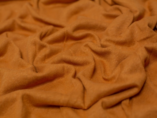 Linen Viscose Sweater Knit Stretch Fabric Copper
