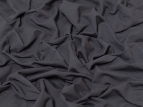 Minerva Core Range Medium Loop Back French Terry Stretch Knit Fabric Anthracite