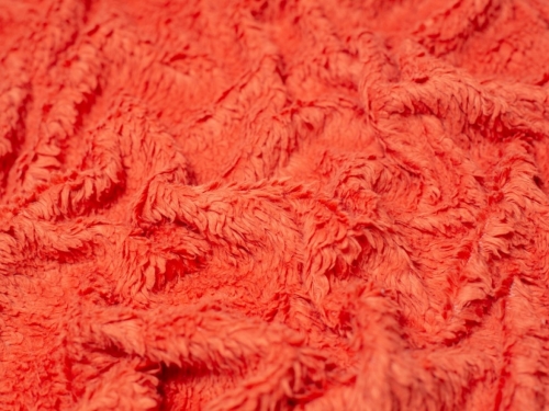 Minerva Core Range Cotton Sherpa Fleece Fur Fabric Brique